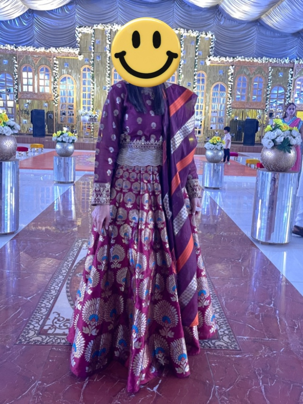 Limelight jacquard/banarsi lenhga with top and dopatta